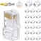 2 Items: RJ45 Cat6 Pass Through Connectors, Pack of 100 + RJ45 Cat6 / 5e Keystone Jacks, 20 Pack - White