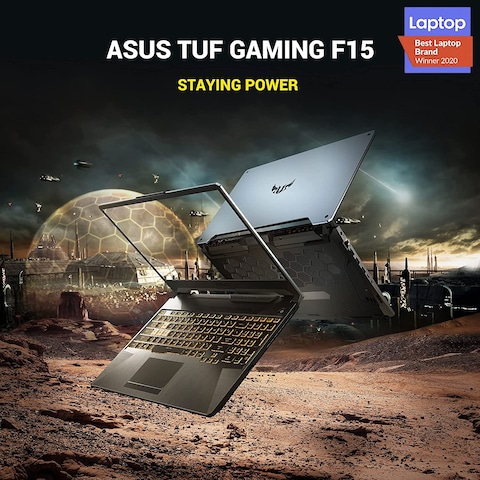 Asus TUF F15 FX506LH Gaming Laptop 15.6 FHD 144Hz, Intel i5-10300H, 8GB RAM, 512GB SSD, 4GB NVIDIA GeForce GTX 1650, Windows 10, Grey