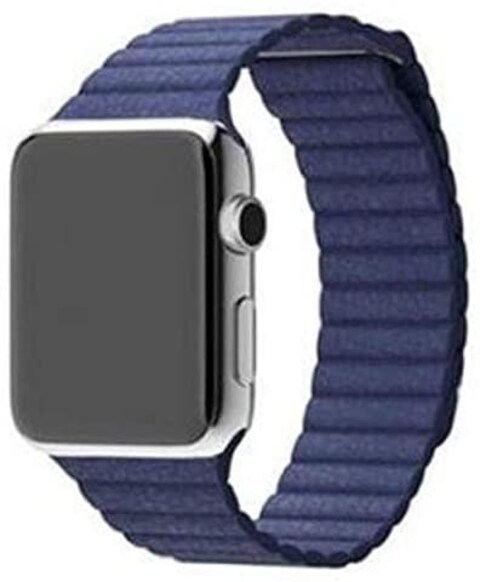 Generic For Apple Watch Leather Milanese Loop Band 42Mm, Blue