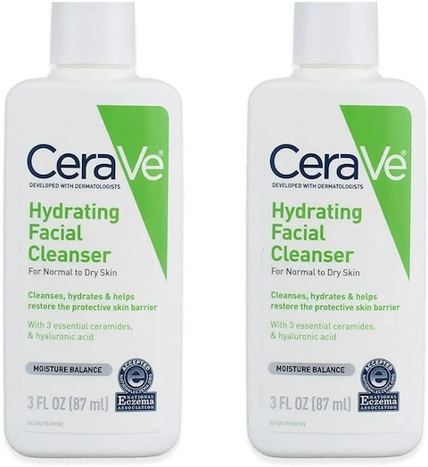 Cerave, Hydrating Facial Cleanser, For Normal To Dry Skin, 3 Fl Oz (87 ml)