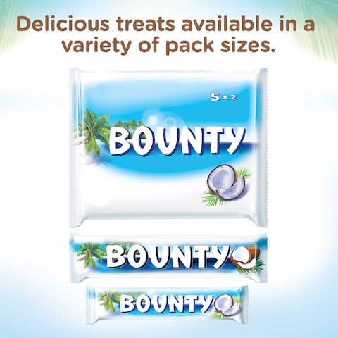 Bounty Milk Chocolate Bars 57g Pack of 5