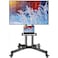 Rolling TV Stand, Mobile TV Stand with Upgraded Wheels For 32-75 Inch LCD LED OLED Flat Screen TVs up to 50 kg, Height Adjustable TV Stand With Laptop Shelf