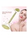 Walfront - Natural Jade Roller Double Head Gua Sha Green/Gold 5.6ounce