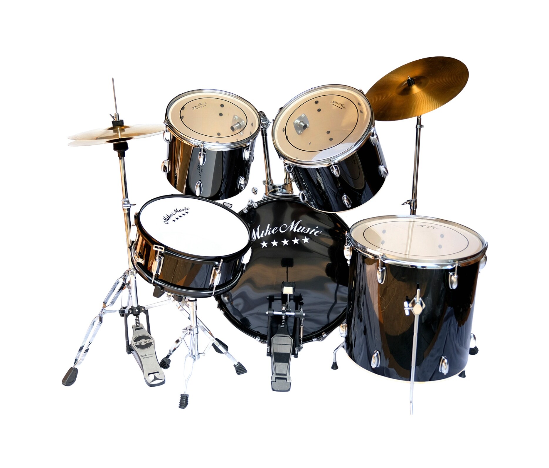Buy MikeMusic Drum Set - Professional 5-Piece Complete Kit with Cymbals ...