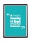 Spoil Your Wall Motivational Quote Wall Poster With Frame Blue/White/Black 30x40cm