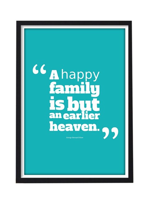 Spoil Your Wall Motivational Quote Wall Poster With Frame Blue/White/Black 30x40cm