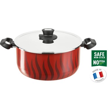 Tefal G6 Tempo Flame Dutch Oven Pot Red 28cm