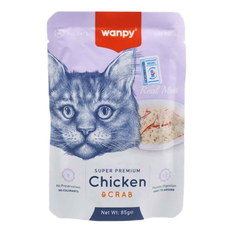 Wanpy Super Premium Chicken And Crab Cat Food 85g