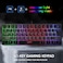HXSJ Wired Gaming Keyboard RGB Streamer Wired Keyboard 61-key Gaming Keyboard for Game/Office(V700 Black)