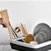 Generic-Dish Drainer Collapsible Dish Rack Drain Tray Colander with Drainboard for Bowl Dish Fork Spoon