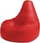 Luxe Decora Faux Leather Tear Drop Recliner Bean Bag Cover Only No Filling (XL, Red)