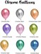 Metallic Chrome Balloons 50 Pcs 12 Inch Helium Shiny Thicken Latex Balloons Party Decoration (Silver)