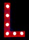 LED Marquee Letter Light Sign Wooden Red (L) 25cm