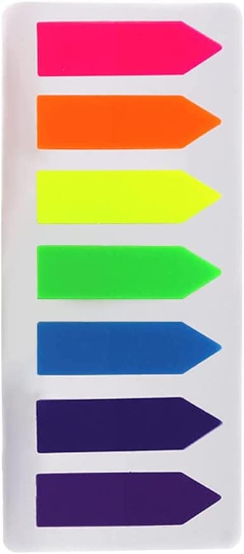 175 Pcs Arrow Page Markers, Post-It Sticky Notes Tab, Index Tab Flags for Home School Office Supplies (7 colors)