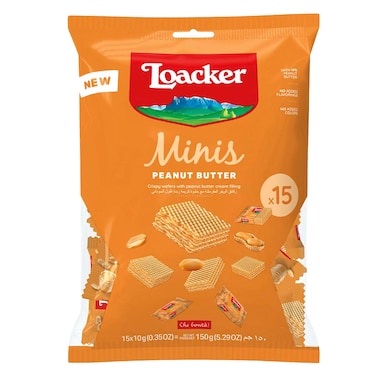Loacker - Minis Peanut Butter Cream Filling Wafers 150g