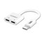 Earldom 2-In-1 Charging Adapter White