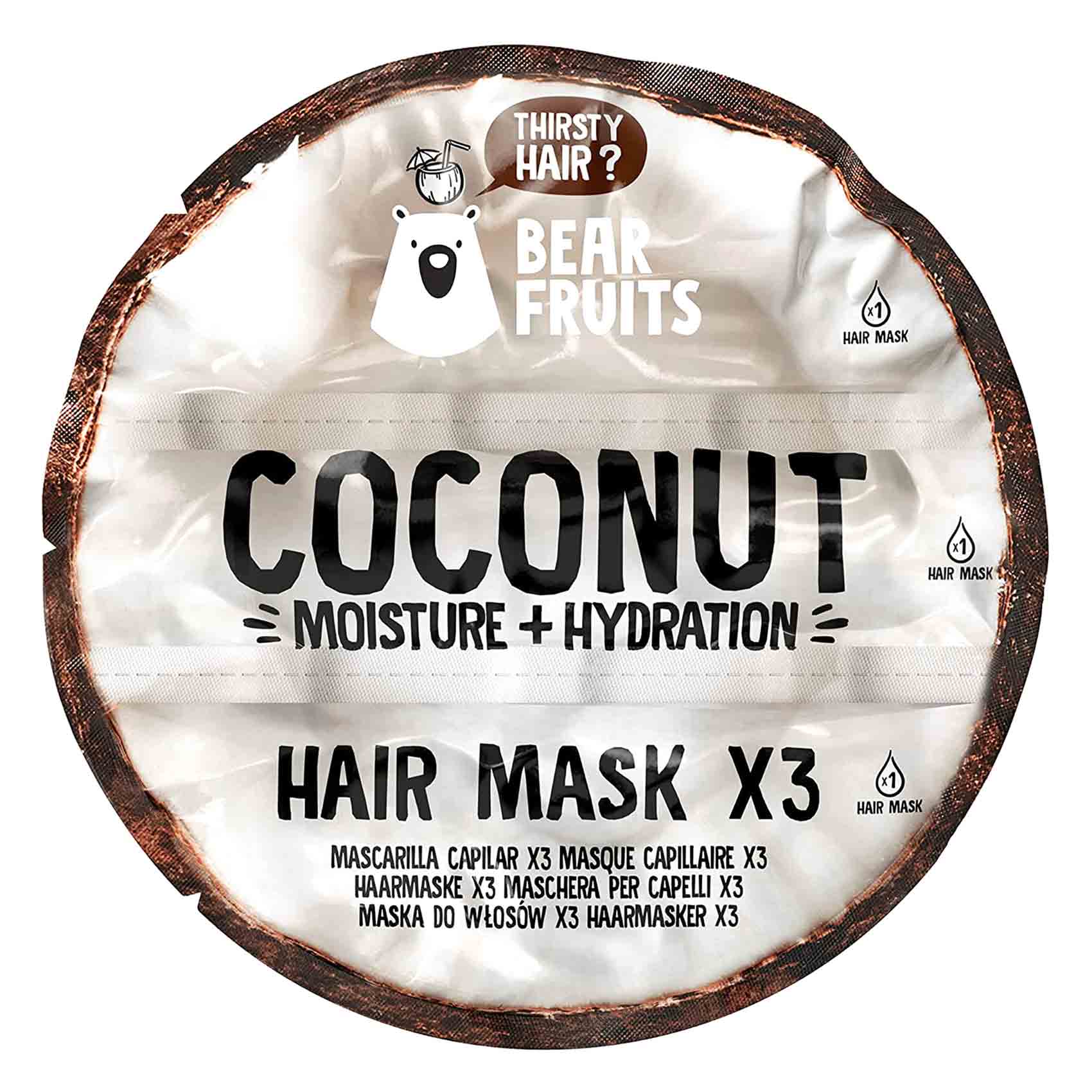 Marumaru24 Coconut Mask 20枚 Style Dry Coconut Pineapple Hair Mask 3.03oz/100mL Murumuru