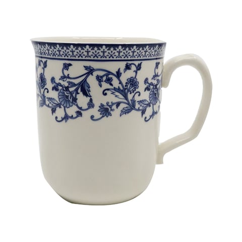 Claytan Aster Coffee Mug Blue And White 320ml