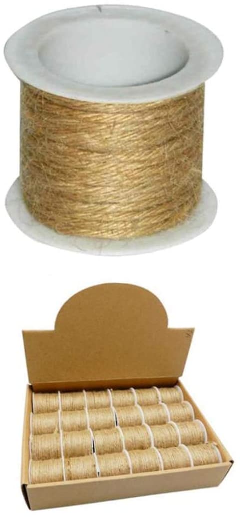 Generic Beautiful All Purpose Natural Jute String Rolls (10 Meter) (Pack Of 24 Rolls)