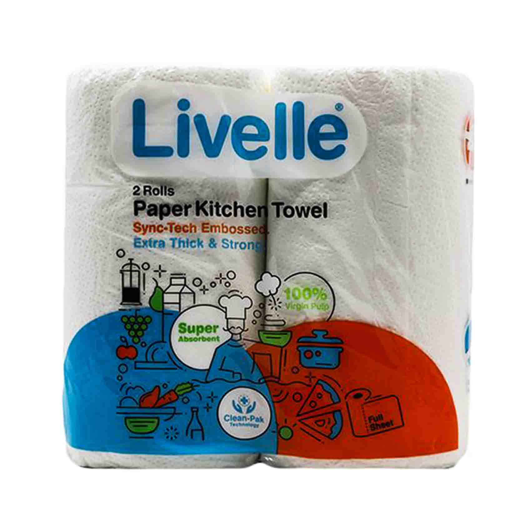 Livelle Kitchen Towel White Twin Pack