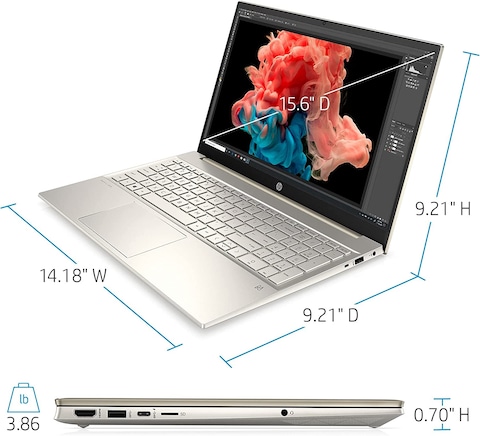 HP Pavilion 2022 15.6&quot; FHD Touchscreen, 11th Gen 4-Core Intel i7-1165G7, 16GB DDR4 RAM, 512GB NVMe SSD, Iris Xe Graphics, HDMI, Webcam, WiFi-6, Bluetooth, Backlit Keyboard, Win 11 Pro With 32GB USB