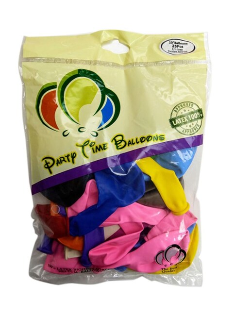Party Time 25-Piece Inflatable Balloon Set 10inch