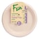 Fun Green Track Sukkar Pulp Round Plates White 9inch 10 PCS