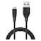 Cellairis Premium Nylon USB To Lightning Charging Cable 2m Black