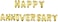 Generic Happy Anniversary Foil Balloon Banner With Ribbon Gold