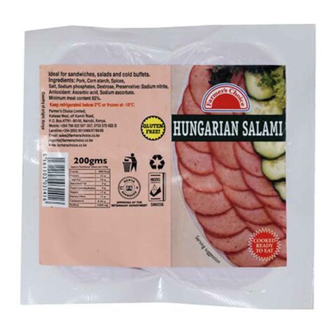 Farmer&#39;s Choice Hungarian Salami 200g