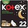 Kotex Natural Maxi Protect Thick Pads 100% Cotton Pad Overnight Protection Sanitary Pads with Wings 22 Sanitary Pads
