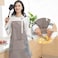 Aiwanto  Kitchen Waterproof Apron with Towels and Pocket Brown Apron