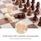 Generic-Beige 3-in-1 Multifunctional Wooden Chess Set Folding Chessboard Game Travel Games Chess Checkers Draughts and Backgammon Set Entertainment Educational Toys