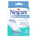 Buy Nexcare Clear Waterproof Bandages Plasters 25 mm x 72 mm 20 PCS in UAE