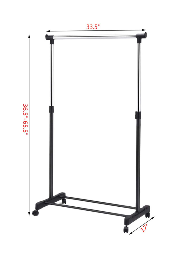 Single Garment Rack Grey/Black Medium