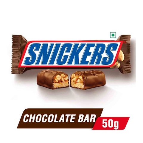 Snickers 50G Chocolate Bar With Peanuts  Caramel