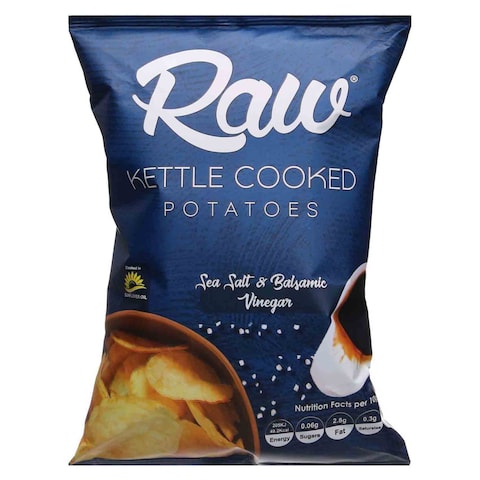 Raw Kettle Cooked Potato Chips Sea Salt and Balsamic Vinegar - 105 gram