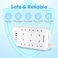 Remson 65W Essential 4 USB Surge Protector 10 Way 2 USB-C PD Ports + 2 USB-A Ports + 6 AC Outlets Fast Charging with 5M Cable Length&hellip;