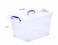 Hiware Plastic Storage Box With Lid 20 LTR Semi Clear   For Clothes, Toys, Books, Snacks, Shoes and Grocery Storage Box. (20 LTR)