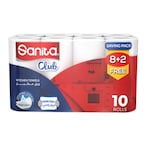 Buy Sanita Club Kitchen Towel (8 Roll + 2 Free) 2 Ply 40 sheets in Saudi Arabia