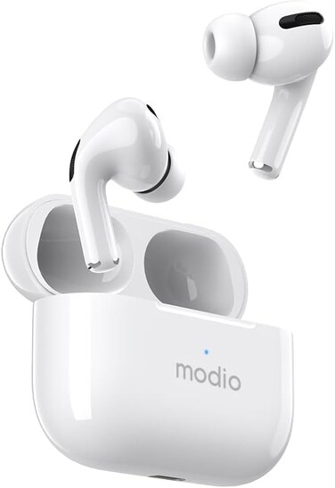 Buy Modio True Wireless Earphone ME8 White Original Long Lasting ...
