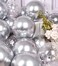 Metallic Chrome Balloons 50 Pcs 12 Inch Helium Shiny Thicken Latex Balloons Party Decoration (Silver)