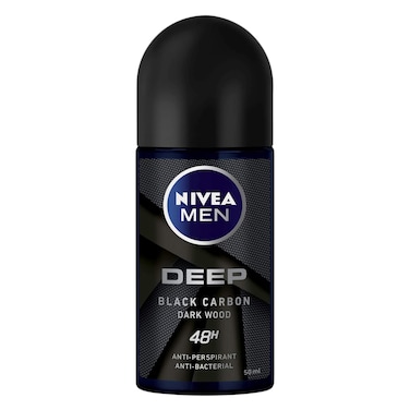 Nivea Men Deep Black Carbon Dark Wood Anti-Perspirant Roll On 50ml