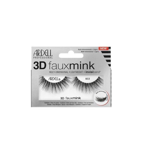3D FAUX MINK , 853- BLACK- 1 PAIR