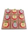 Fruits Slide Matching Wooden Tic Tac Toe Board Game Puzzle