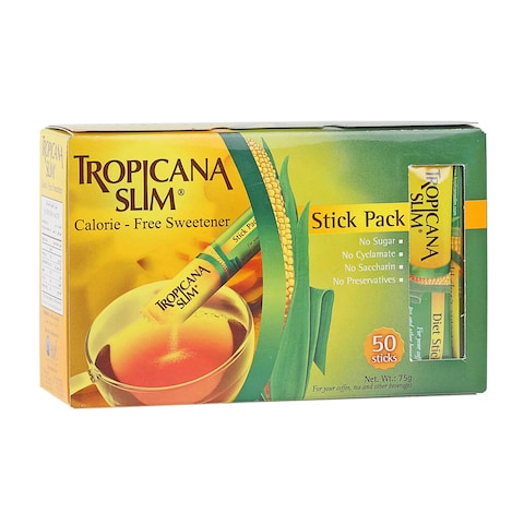 Tropicana Slim Sugar Free Sweetener 50 Sticks