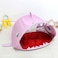 Children's Beach Tent With Pool 50+UPF UV Protection Sunshade Waterproof Breathable Cloth Shark Tent For Kids Outdoor Beach (Pink)