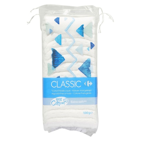 Carrefour Classic Precut Cleansing Cotton White 100g