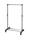 Single Pole Cloth Rack Silver/Black 78x42x160centimeter