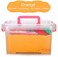 J%J 2000 Grams Magical Play Sand Toy Set With Accessories- Modeling Clay, Never Dries, Build Sandcastles (Orange)